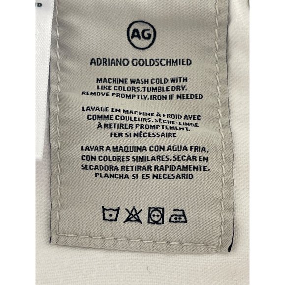 AG Adriano Goldschmied The Prima Ankle Pintucked‎ White Jeans Womens 29R $215 - Picture 12 of 14